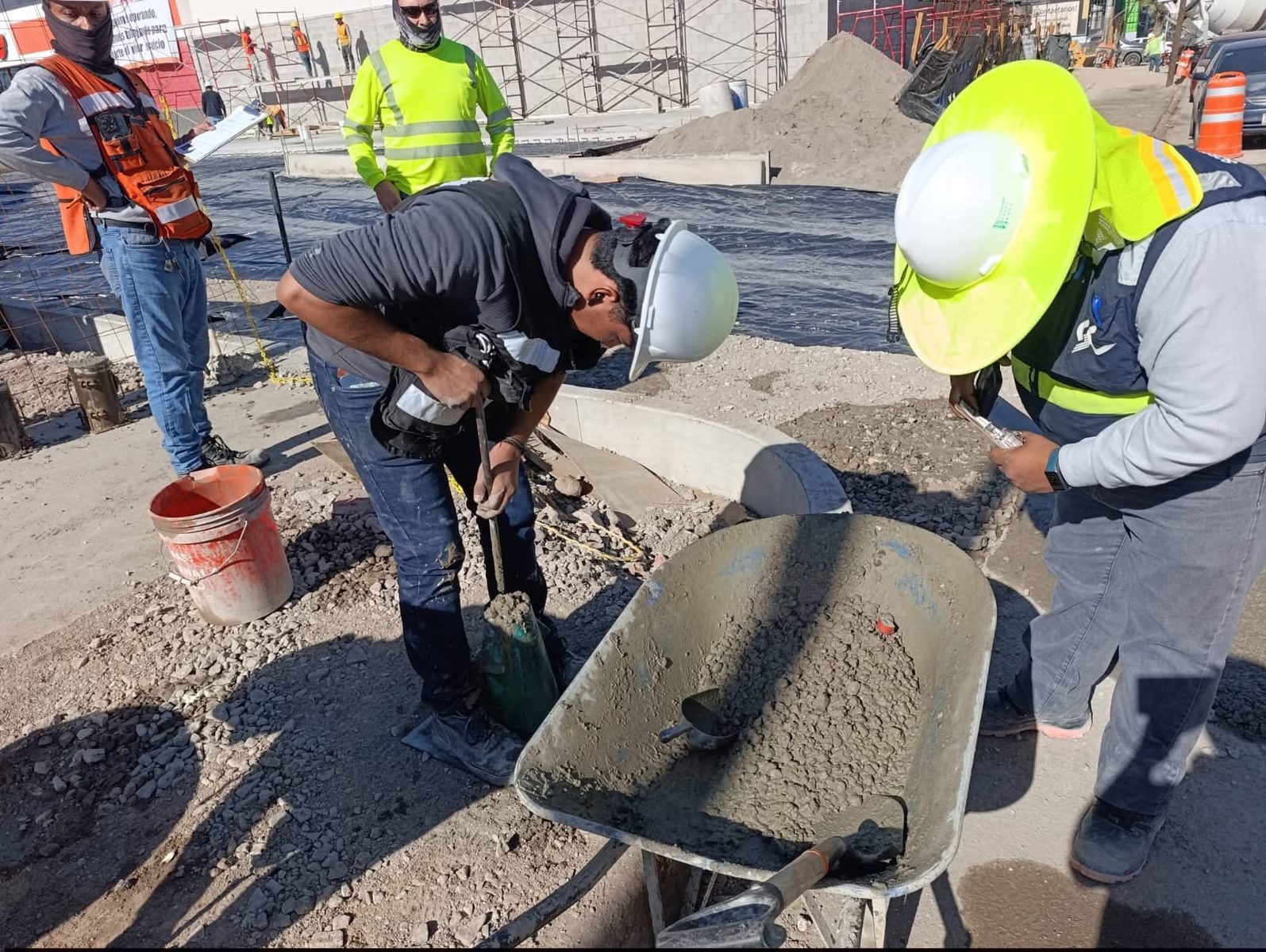 Muestreo de concreto hidráulico