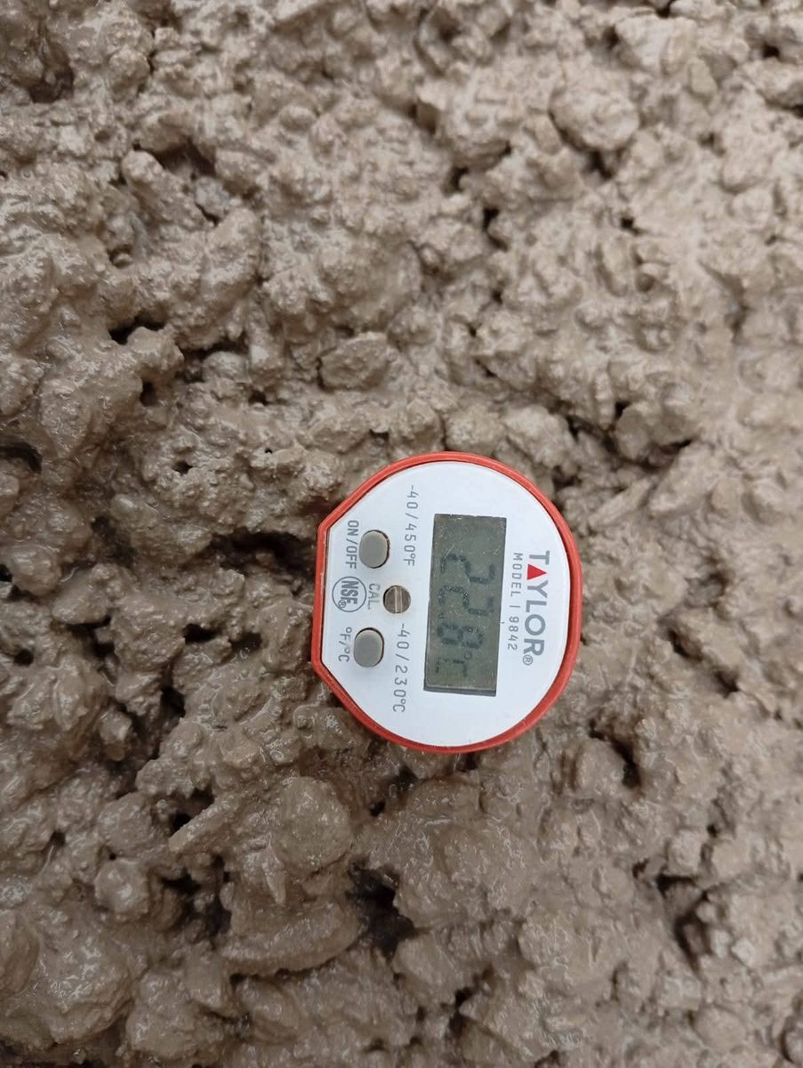 Control de temperatura del concreto